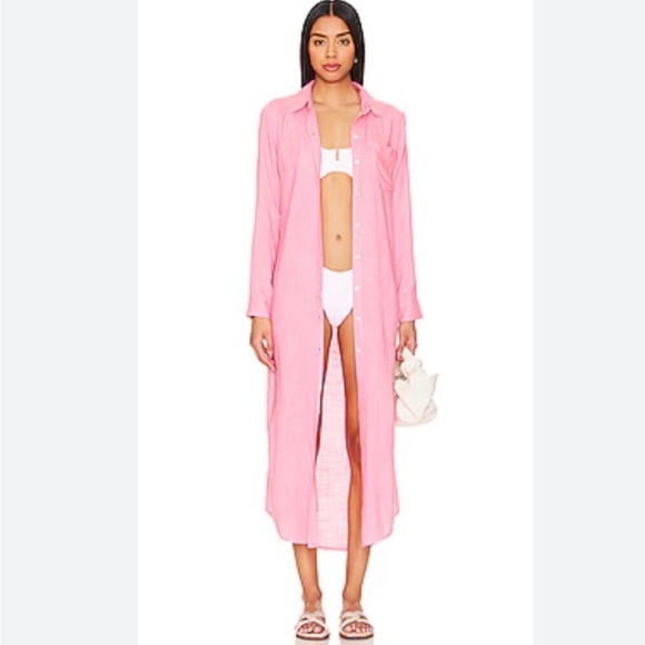 Frank & Eileen MARY Classic Shirtdress Size: S Pink - Picture 12 of 16